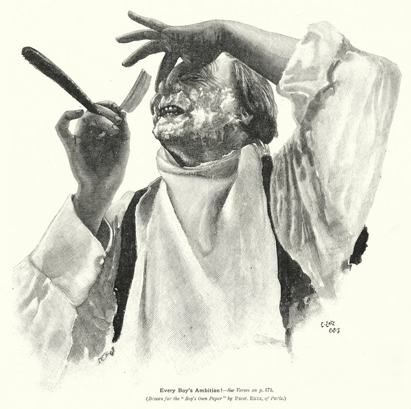 Man shaving by Edward Ertz