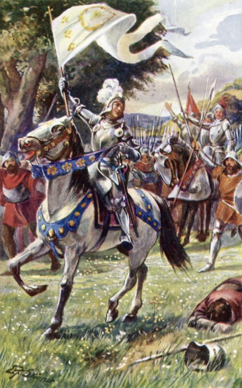 Joan of Arc, leading her army by Edward Frederick Skinner