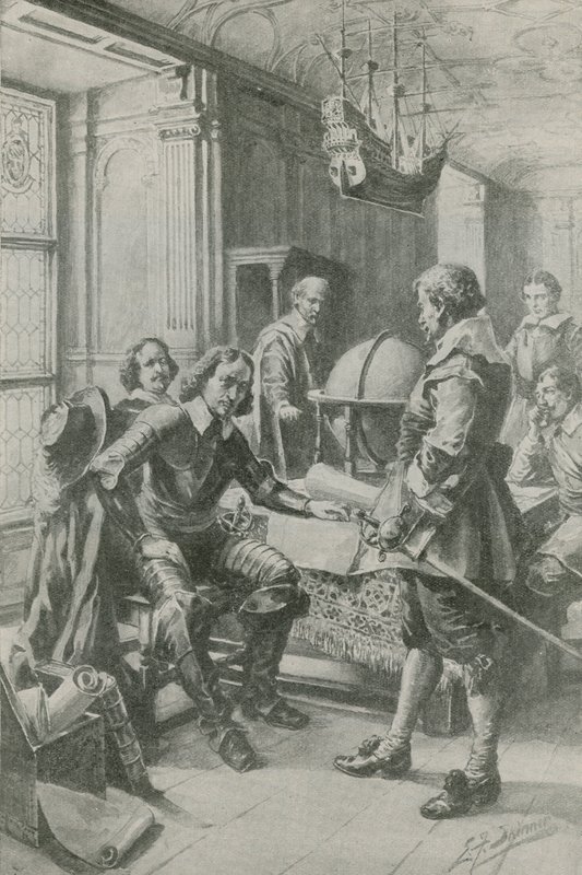 Robert Blake Calls on Oliver Cromwell by Edward Frederick Skinner
