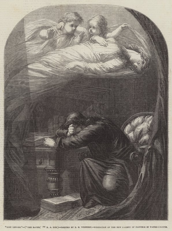 Lost Lenore, The Raven, by E A Poe by Edward Henry Wehnert