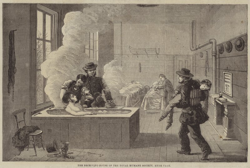 The Receiving-House of the Royal Humane Society, Hyde Park by Edward Hull