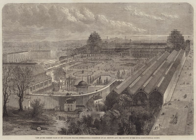 View of the Present State of the Building for the International Exhibition of 1862 by Edward Hull