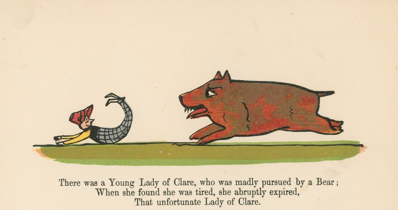 There was a Young Lady of Clare, who was Madly Pursued by a Bear from 