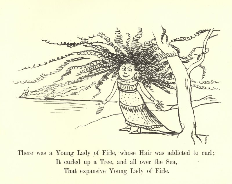 There was a Young Lady of Firle, whose Hair was addicted to curl by Edward Lear