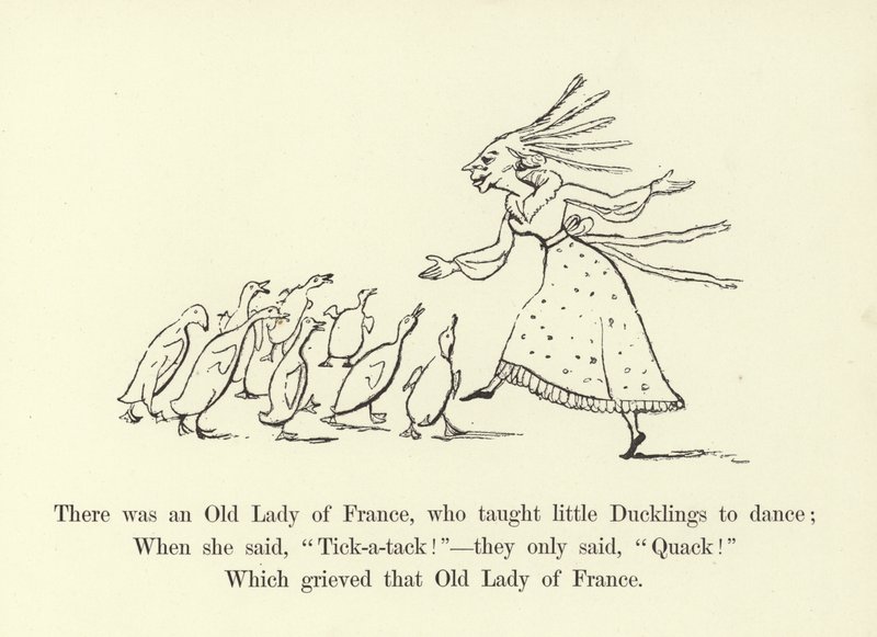 There was an Old Lady of France, who taught little Ducklings to dance by Edward Lear