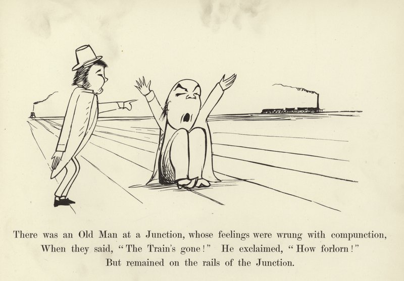 There was an Old Man at a Junction, whose feelings were wrong with compunction by Edward Lear