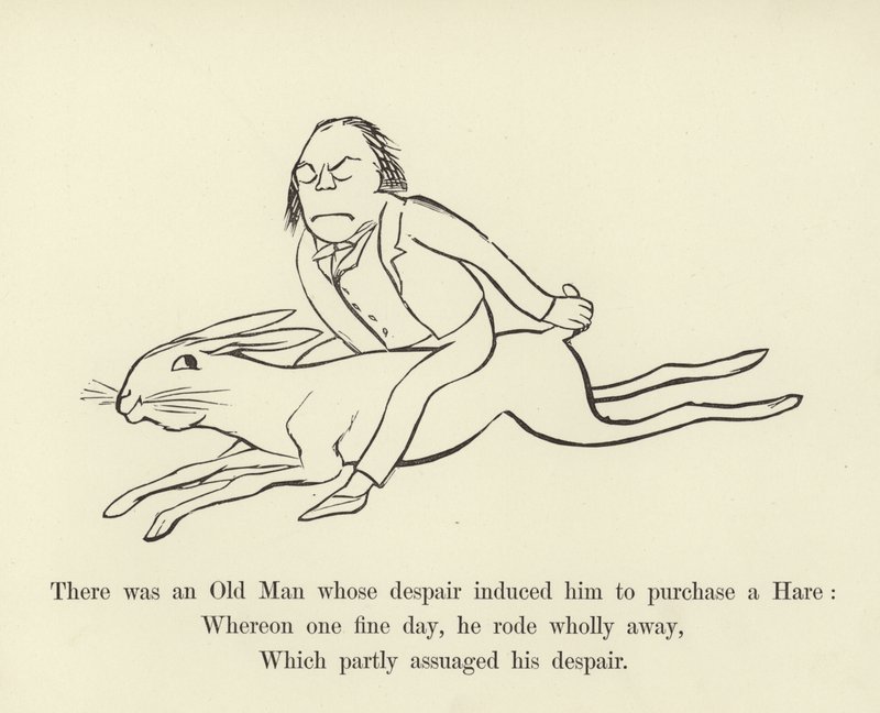 There was an Old Man, whose despair induced him to purchase a Hare by Edward Lear