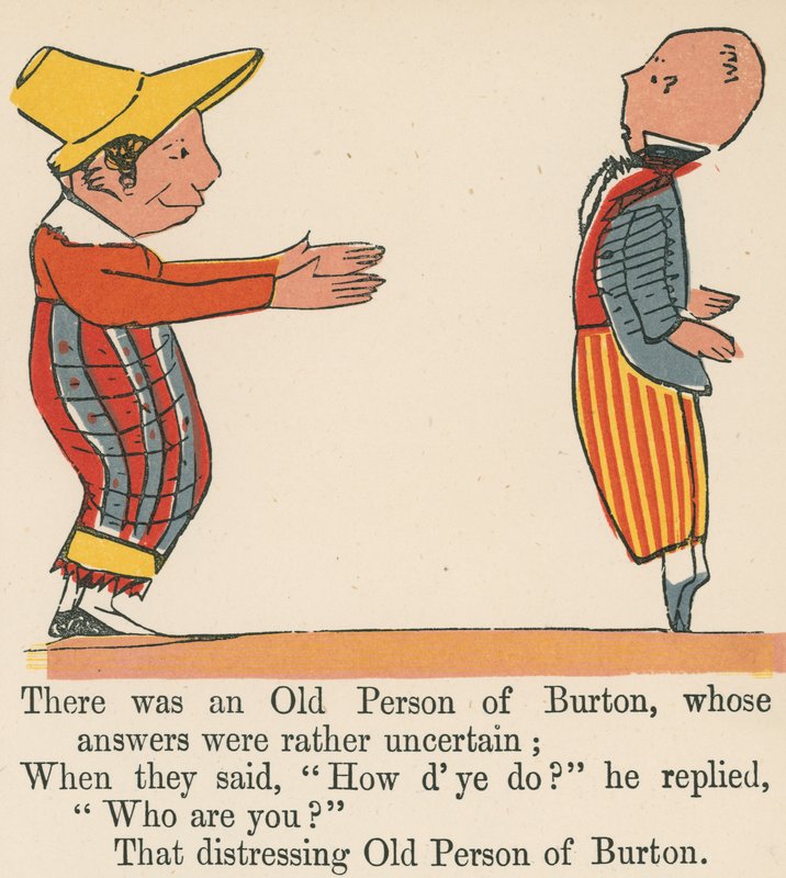There was an Old Person of Burton, whose answers were rather uncertain by Edward Lear