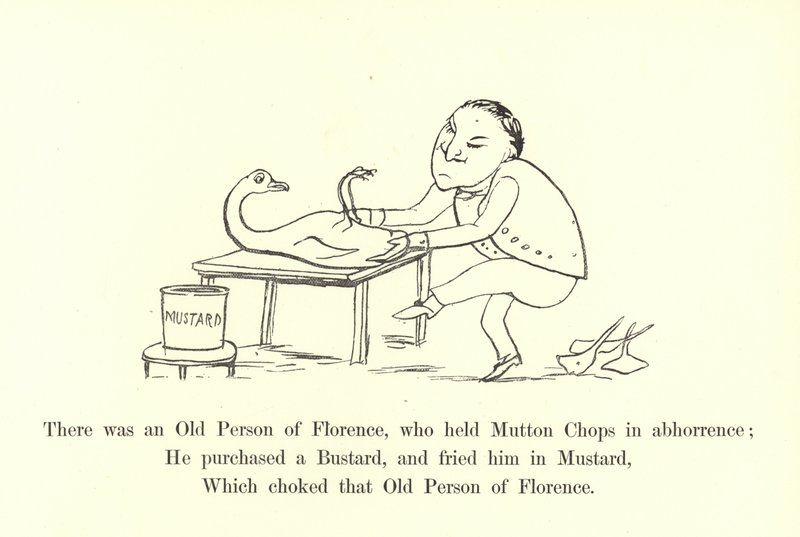 There was an Old Person of Florence, who held Mutton Chops in abhorrence by Edward Lear