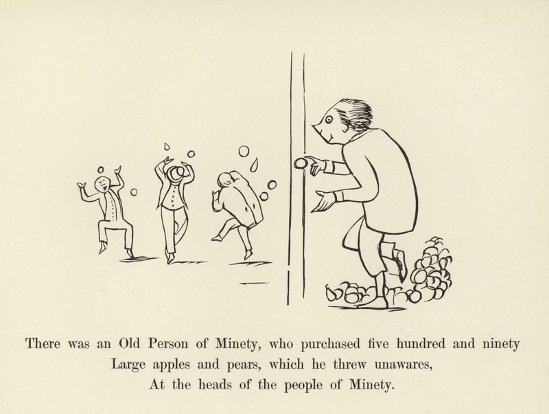 There was an Old Person of Minety, Who Purchased Five Hundred and Ninety Large Apples and Pears by Edward Lear