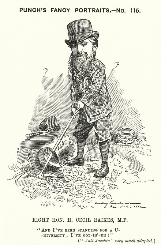 Punch Cartoon: Henry Cecil Raikes, English Conservative Politician by Edward Linley (after) Sambourne