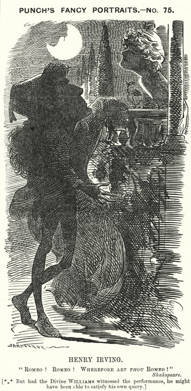 Punch Cartoon: Henry Irving, English Actor by Edward Linley (after) Sambourne