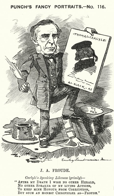 Punch Cartoon: James Anthony Froude, English Historian, Novelist and Biographer by Edward Linley (after) Sambourne