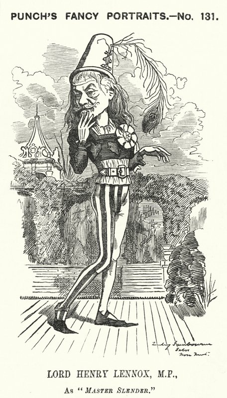 Punch cartoon: Lord Henry Lennox, English Conservative politician by Edward Linley (after) Sambourne