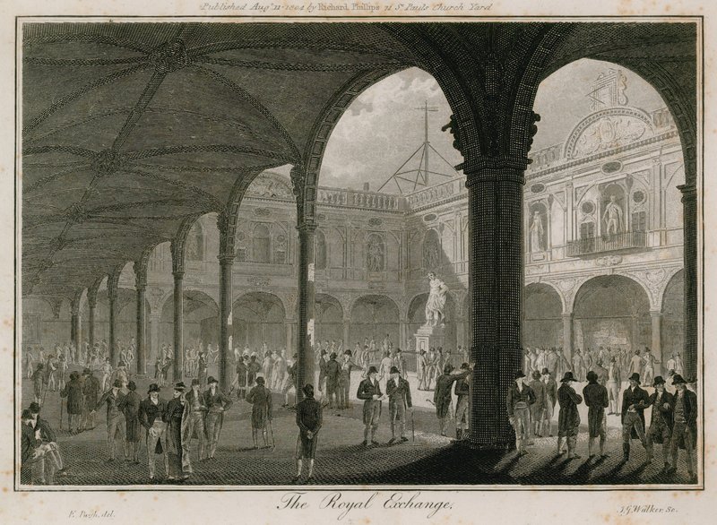 The Royal Exchange, London by Edward Pugh