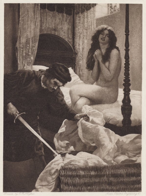 Il Pecorone: Day I, Novel II, A Lesson in Love (litho) by Edward Robert Hughes