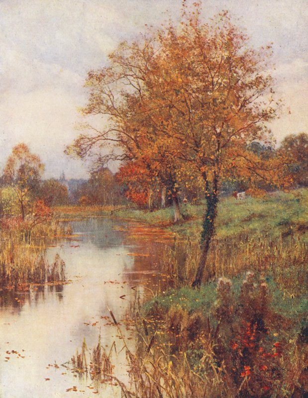 The dead leaves fall gently and sadly through the calm, sweet air by Edward Wilkins Waite