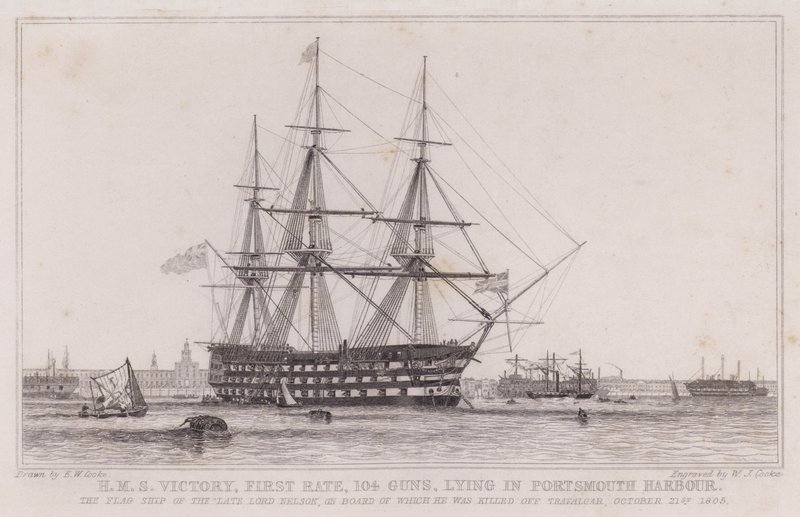 HMS Victory, First Rate by Edward William (after) Cooke