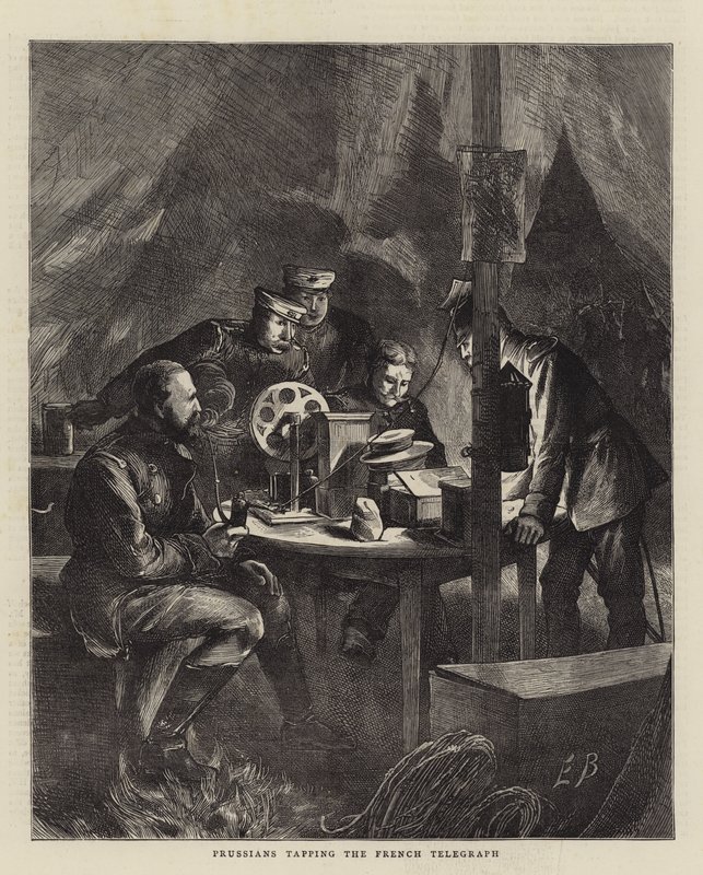 Prussians Tapping the French Telegraph by Edwin Buckman