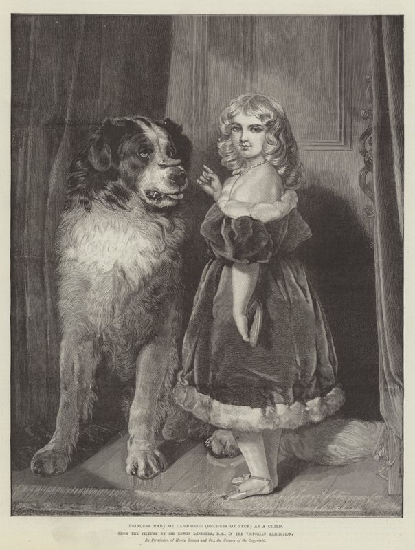 Princess Mary of Cambridge (Duchess of Teck) as a Child, in the Victorian Exhibition by Edwin Landseer
