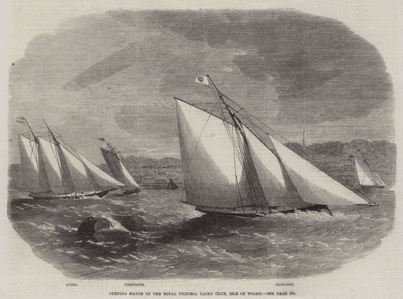 Opening Match of the Royal Victoria Yacht Club, Isle of Wight by Edwin Weedon