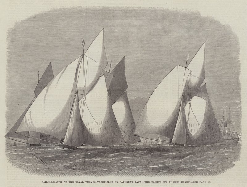 Sailing-Match of the Royal Thames Yacht-Club on Saturday Last, the Yachts off Thames Haven by Edwin Weedon
