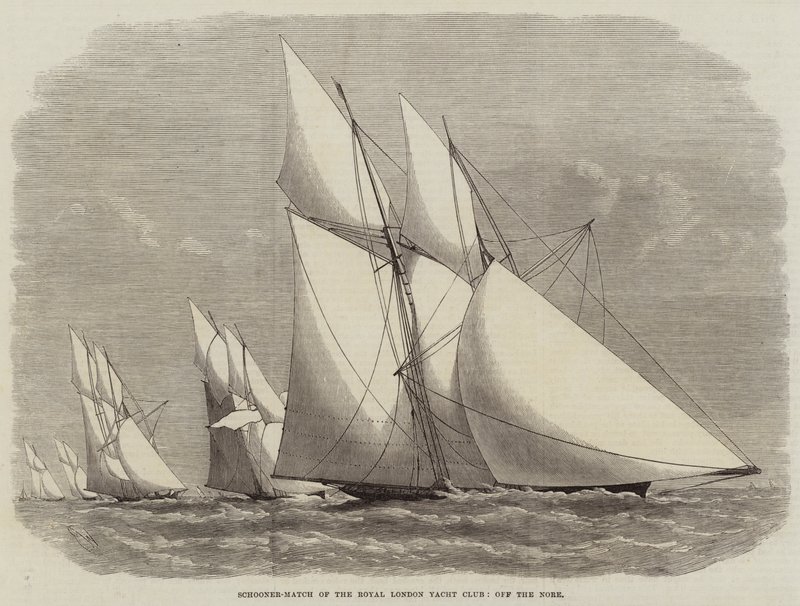 Schooner-Match of the Royal London Yacht Club, off the Nore by Edwin Weedon