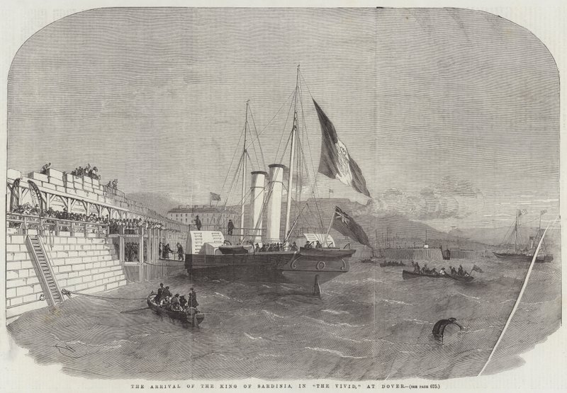 The Arrival of the King of Sardinia in The Vivid at Dover by Edwin Weedon