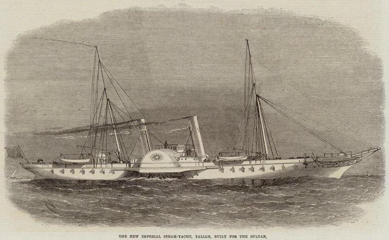 The New Imperial Steam-Yacht, Taliah, built for the Sultan by Edwin Weedon