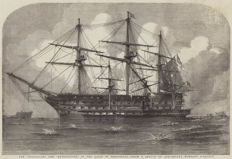 The Trafalgar and Retribution at the Siege of Sebastopol by Edwin Weedon