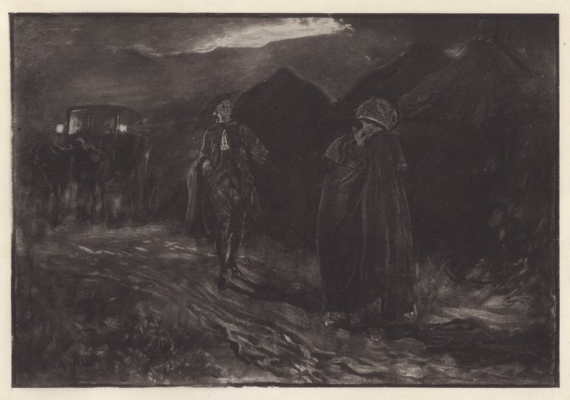 Illustration for She Stoops to Conquer by Oliver Goldsmith by Edwin Austin (after) Abbey
