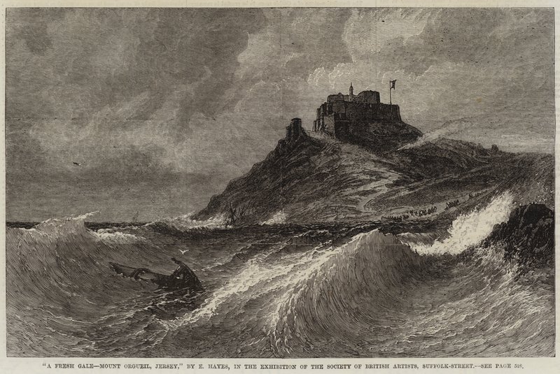 A Fresh Gale, Mount Orgueil, Jersey by Edwin Hayes