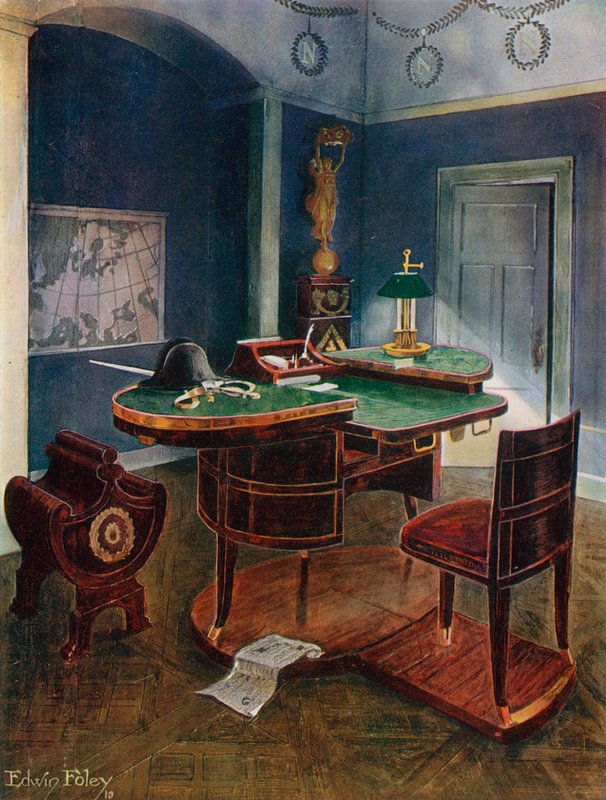 Bureau de Campagne and Bureau en Boite of Napoleon the First, Chateau de la Malmaison, France by Edwin John Foley