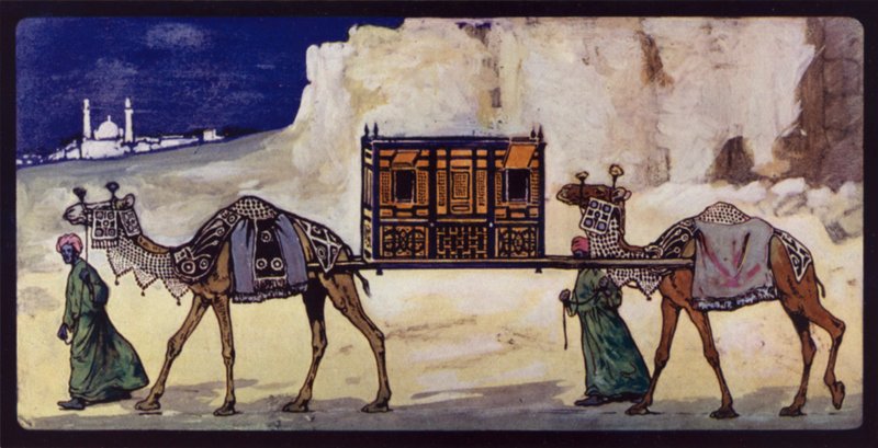 Camels with a Ceremonial Palanquin by Edwin Noble