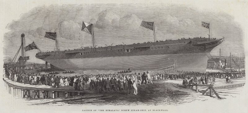 Launch of The Himalaya Screw Steam-Ship, at Blackwall by Edwin Weedon
