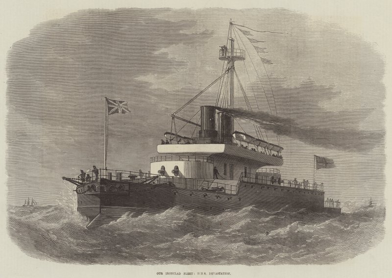 Our Ironclad Fleet, HMS Devastation by Edwin Weedon
