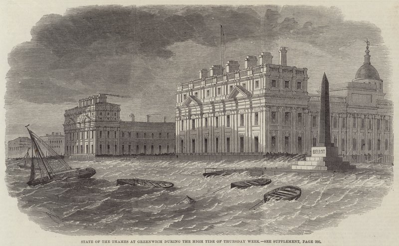 State of the Thames at Greenwich during the High Tide of Thursday Week by Edwin Weedon
