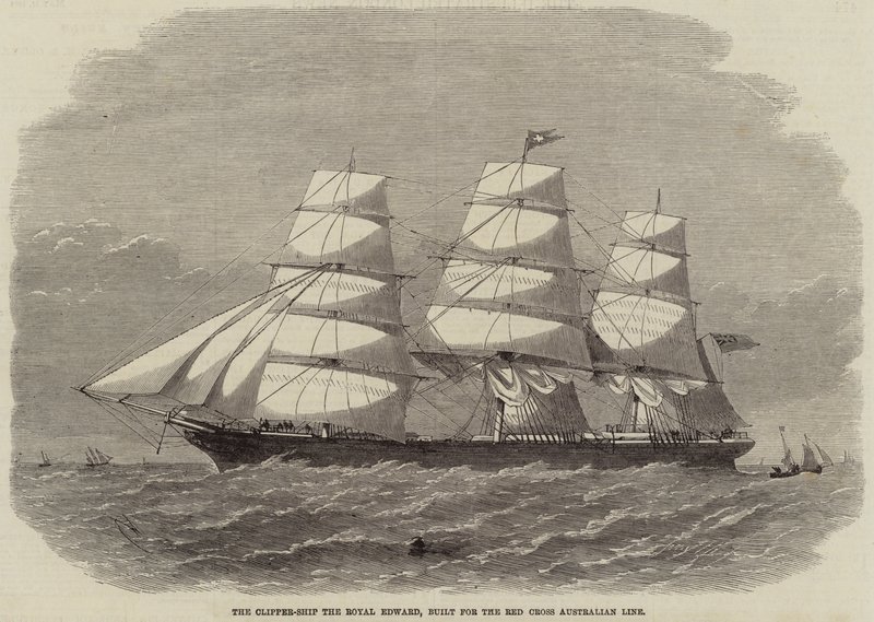 The Clipper-Ship the Royal Edward, built for the Red Cross Australian Line by Edwin Weedon