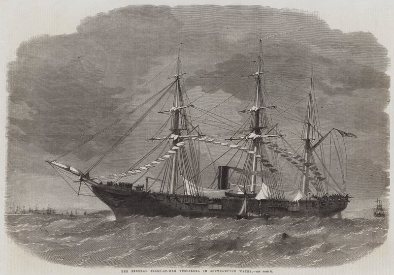 The Federal Sloop-of-War Tuscarora in Southampton Water by Edwin Weedon