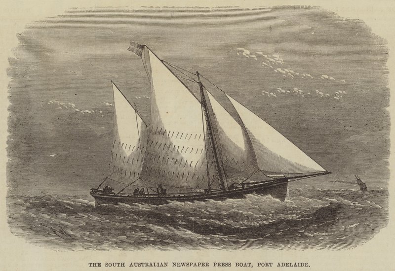 The South Australian Newspaper Press Boat, Port Adelaide by Edwin Weedon
