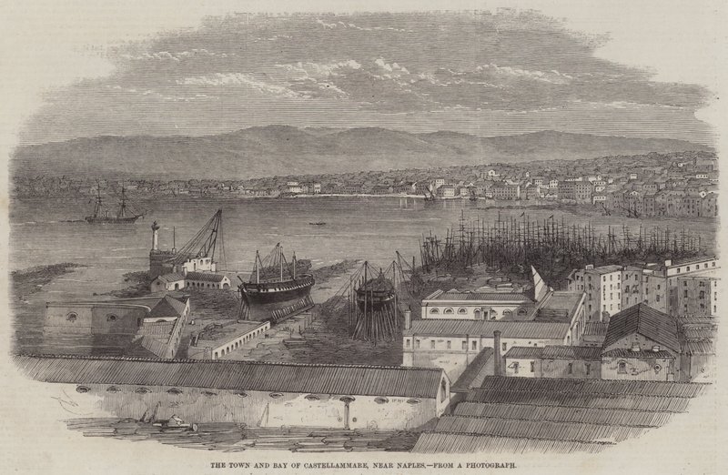The Town and Bay of Castellammare, near Naples by Edwin Weedon