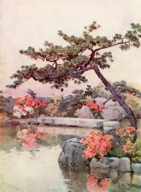 Azaleas in a Kyoto Garden by Ella Du Cane