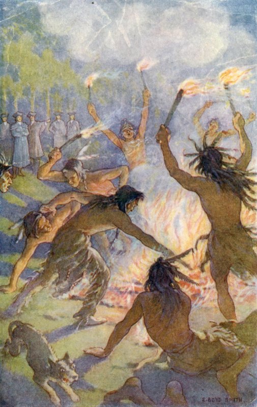 In the Evening, Hearing a Great Noise Among Them, the Commissioners Walked Out to See What Was the Matter by Elmer Boyd Smith