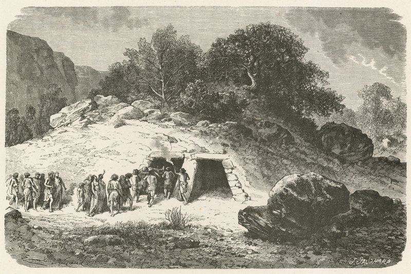 A Tumulus in the Neolithic Era by Emile Antoine Bayard