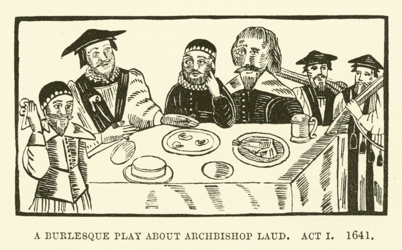 A burlesque play about Archbishop Laud, Act I, 1641 by English School