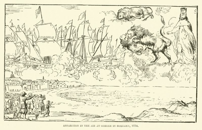 Apparition in the air at Goeree in Holland, 1664 by English School