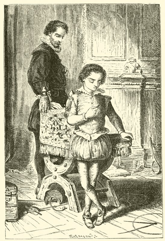 Blaise Pascal, as a boy, discovering mathematics and geometry in the nursery by English School