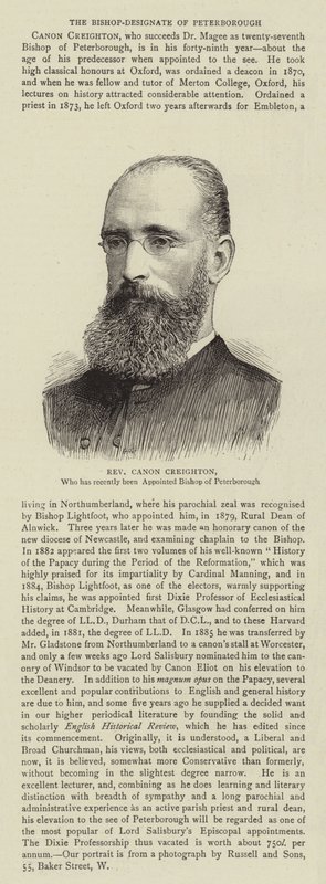 Reverend Canon Creighton by English School
