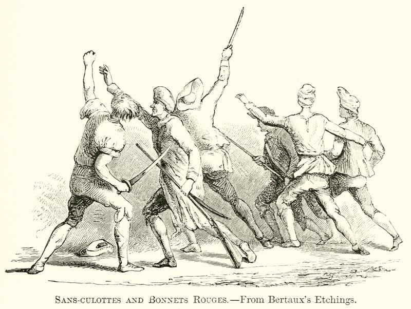 Sans-Culottes and Bonnets Rouges by English School