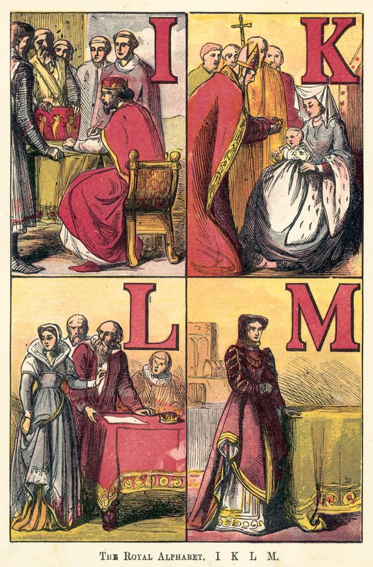 The Royal Alphabet, I, K, L, M by English School